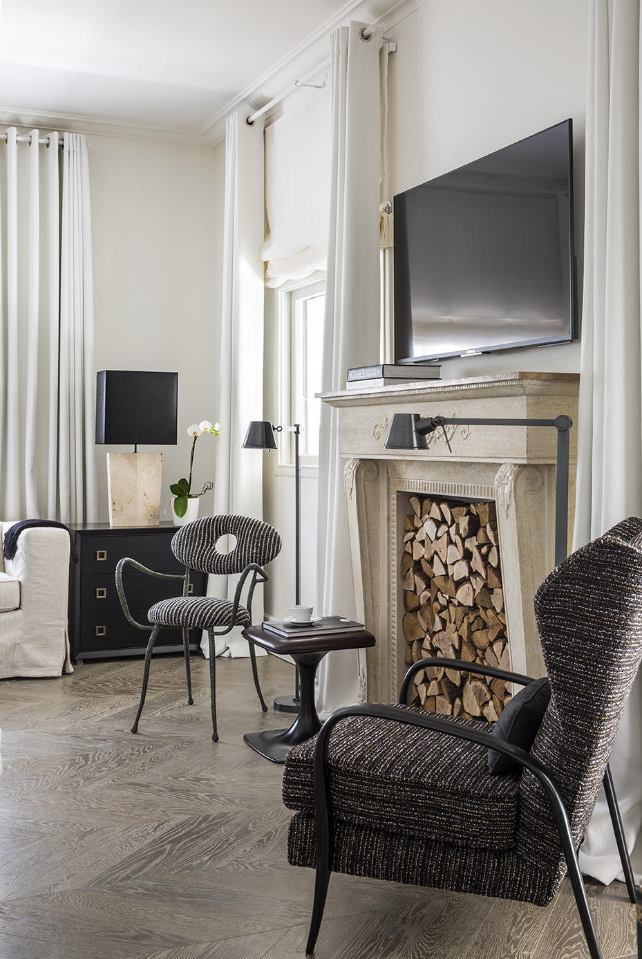 Classic room fireplace details