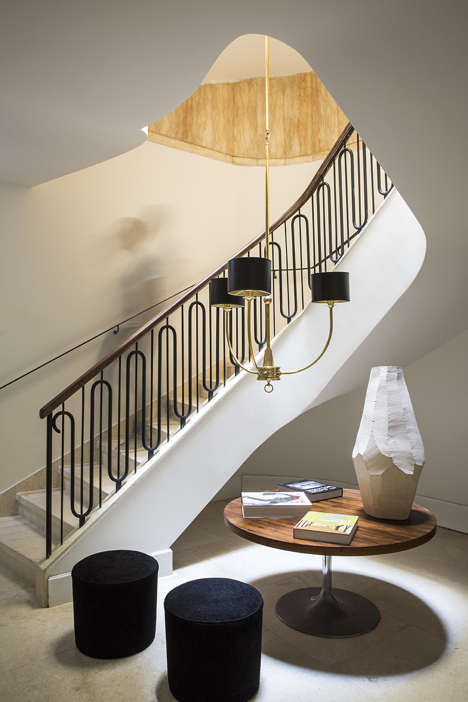 Staircase lounge and reading corner