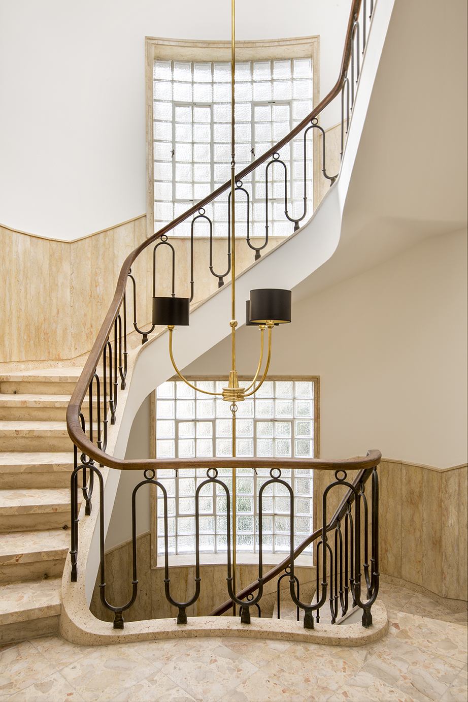 Staircase by the window